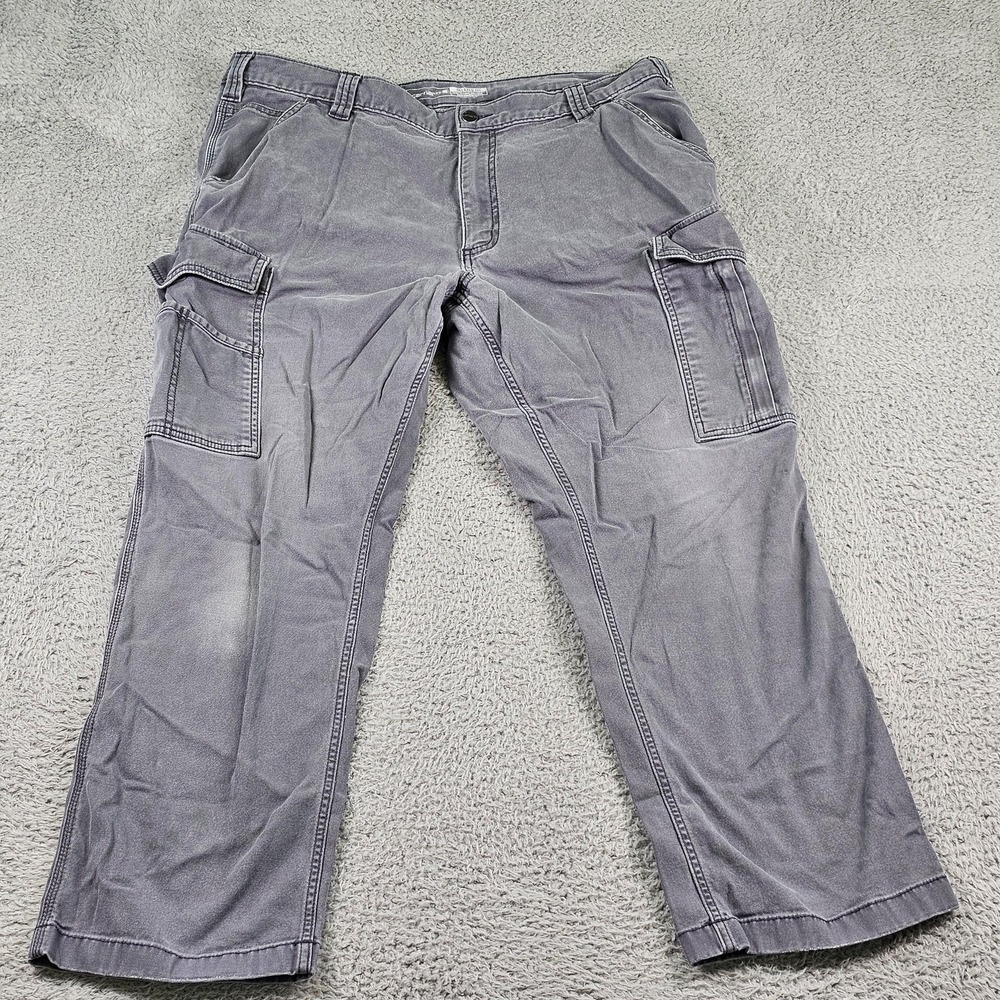 Carhartt Cargo Pants Mens 38x30 Gray Relaxed Fit Rugged Work Utility Pockets‎